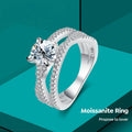 GRA  Luxury Moissanite Diamond 1 2 3 5 Ct Gemstones Twisted Ring for Women 925 Sterling Silver Wedding Band Ring Fine Jewelry