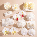 13 Style White Series Bohemia Summer Spring Design Big Fabric Flowers Drop Earrings for Women Girls Jewelry Party Gift Wholesale