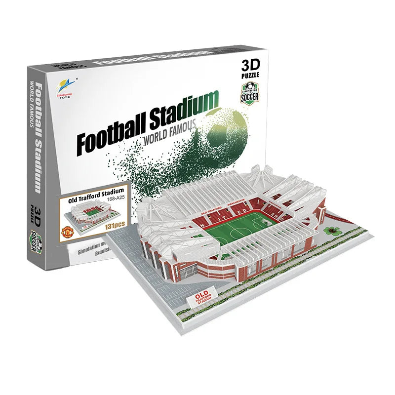 Factory Direct Sale Custom Paper 3D Puzzle Stadium Building Toy Building Set Soccer Field for Gifts and Toy