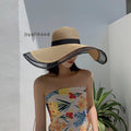 Wholesale Large Size Hat Brim Mesh Straw Hat Beach Travel Ladies Sunshade Folding Sun Plus Visor Summer Net Yarn Hat