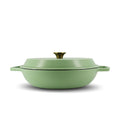 Large Enamel Colored Cast Iron Casserole Dutch Oven Paella Pan Lid Eco-Friendly Oven Safe 30cm All Stoves
