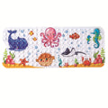 100x40CM Cartoon Printing Extra Long Non Slip Bathtub Mat Anti Slip Shower Mat for Inside Bath Shower Machine Washable Bath Mats