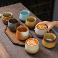 200ml Japanese Retro Kiln Changed Sake Cup Stoneware Latte Art Cups European Espresso Ceramic Cafe Tea Cup