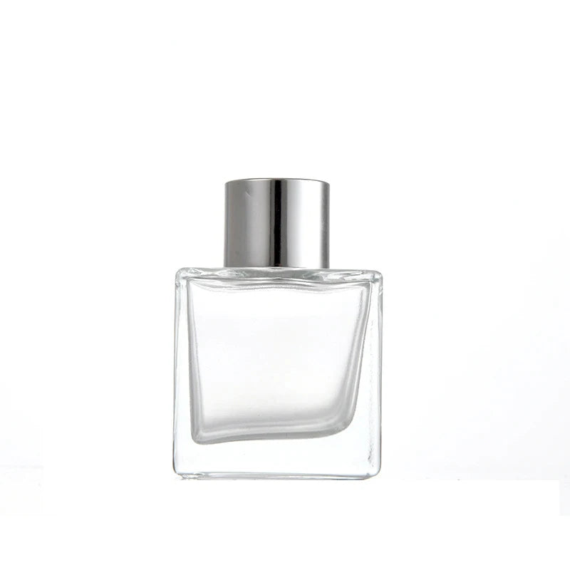 150ml  200ml Clear Flat Shoulder Aromatherapy Bottle  Empty Square Glass Perfume Bottle Aorm Reed Essential Oil Glass Bottle