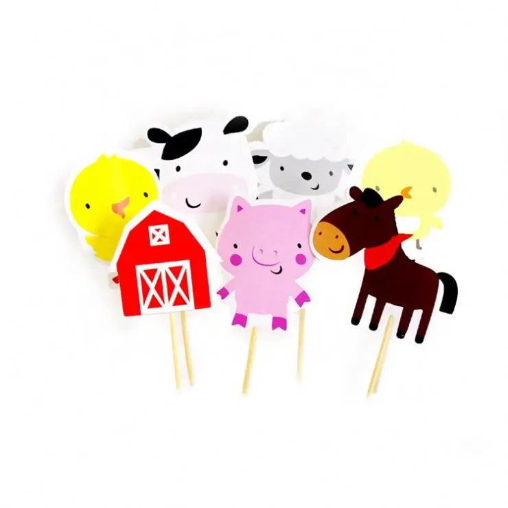 Farm Animal Party Supplies Cake Topper Decorations