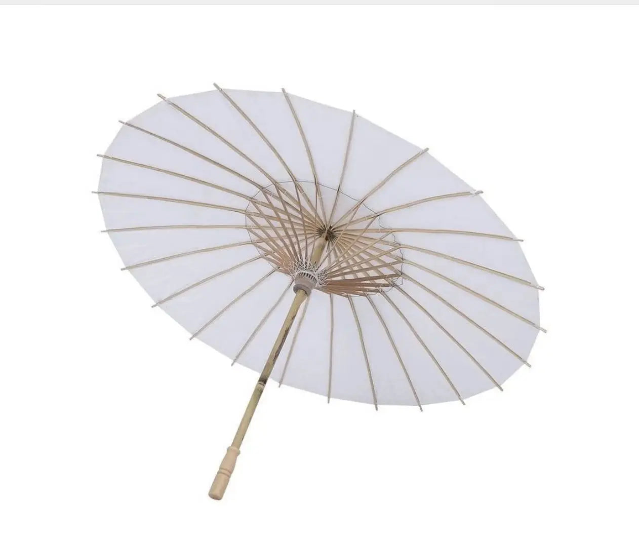 Paper Oil Umbrella Bamboo Hanging Decoration Umbrella White Paper Umbrellas