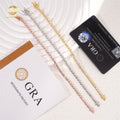 Wholesale Price Pass Diamond test 3mm 4mm Bezel Moissanite Tennis Bracelet Hip Hop 925 Moissanite Tennis Chain Tennis Necklace