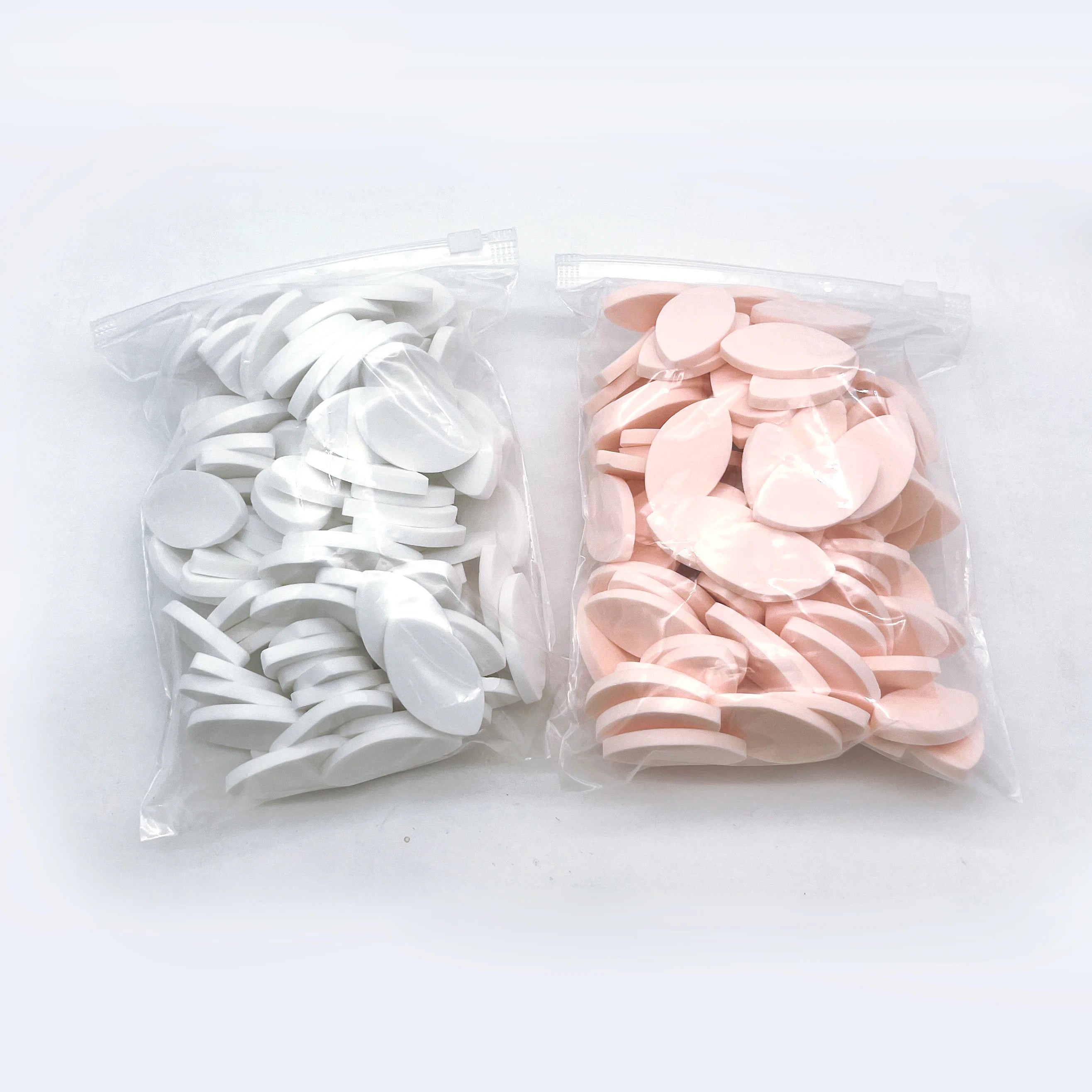 Customized White Pink Lashing Eye Shape Sponge  Eyelash Extension Training Sponge Stored Flowering Lash Practice Sponges