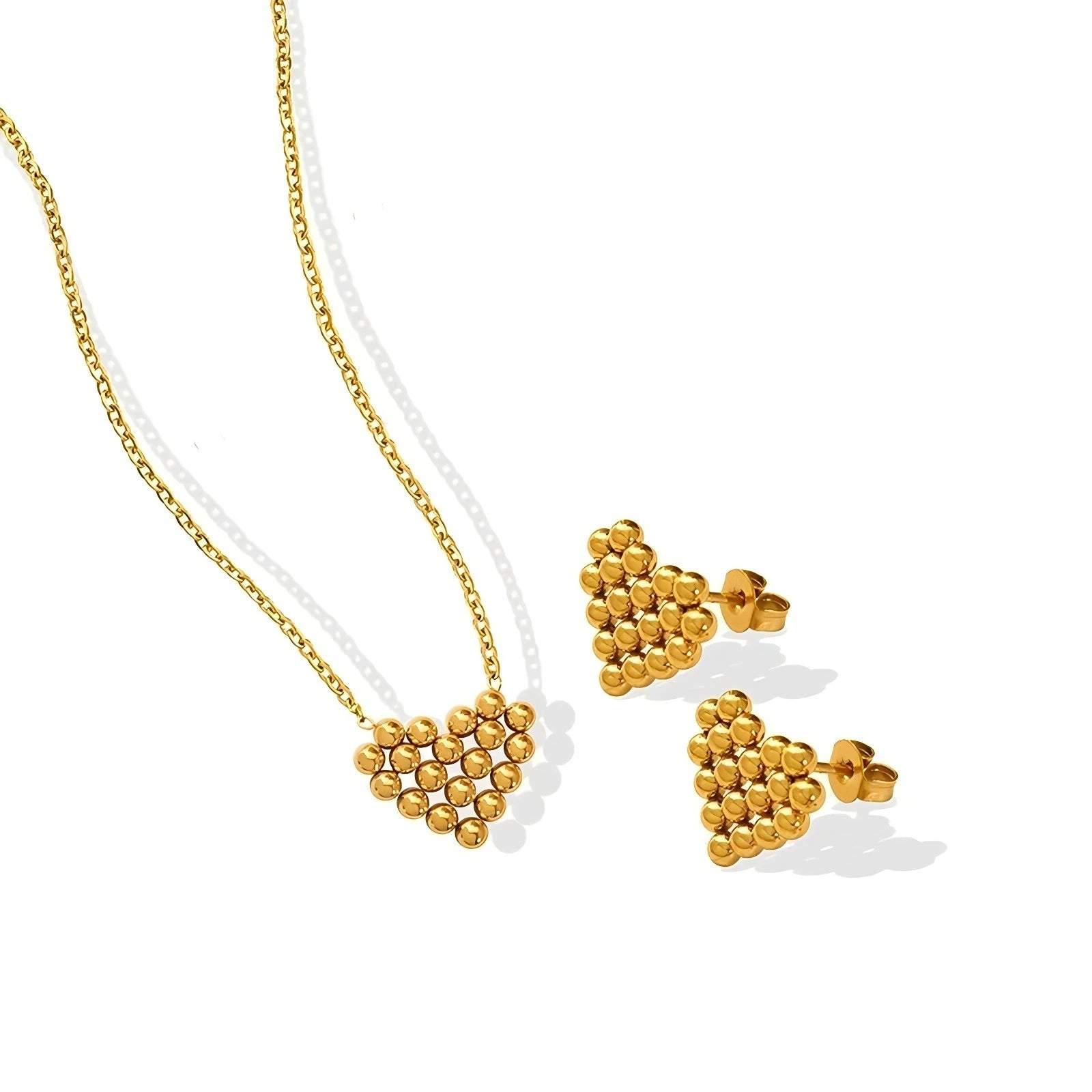 Cute Necklace Earings Women New Model  Titanium Steel Jewelry Set