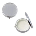 Wholesale Custom Metal Mini Iron Round Eco-friendly Carved Medical Kit Pill Organizer Box with Custom Logo