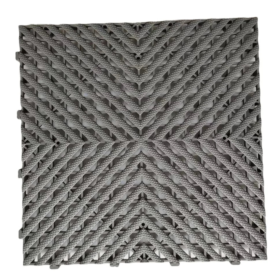 Industrial Grade Chemical Resistant Fire Retardant Anti-Slip Self Draining PP Garage Vinyl Flooring for Hotels