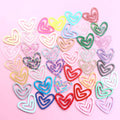 Customizable Purple Glitter Heart Acrylic Laser Cut Bookmarks Scrap Buster Paperclip Bookmark for Book Lovers