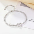 New Adjustable love Heart Charm Ladies Fashion Fine Jewelry Cubic Zirconia Tennis Bracelet 925 Sterling Silver