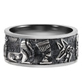BOCAI S925 Retro God Egyptian Pattern Sterling Silver Rings Pure Argentum Punk Jewelry Wholesale Men Women