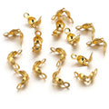 Stainless Steel Ball Chain Connector Clasps Double Closed Loops Clamshell Bead Connectors End Beads Closing Buckles
