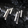 TongLing European Fashion Two Tone Stud Earrings Jewelry Geometric bar Hypoallergenic Earrings for Women