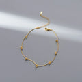 Simple Design Bead Anklets for Women Fashion Jewelry 925 Sterling Silver