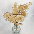 Laser Cut Carved Wooden Flower Bouquet Mothers Day Flowers Gift for Mummy Granny Birthday Gift