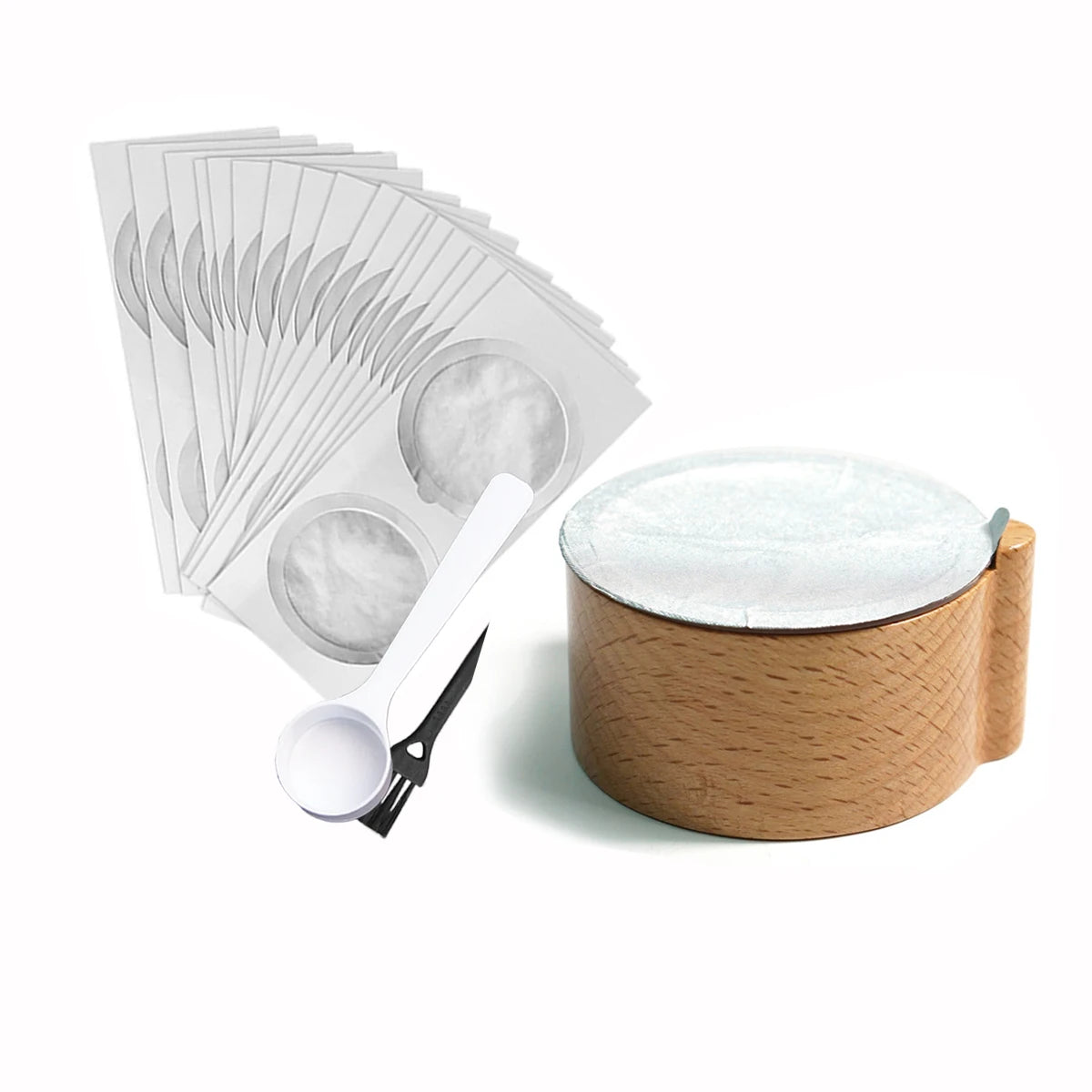 AM Store Hot Item Reusable Pods Vertuo Cafe Coffee Capsule Kit with Wood Accessories for Coffee Bar Nivelador 57mm