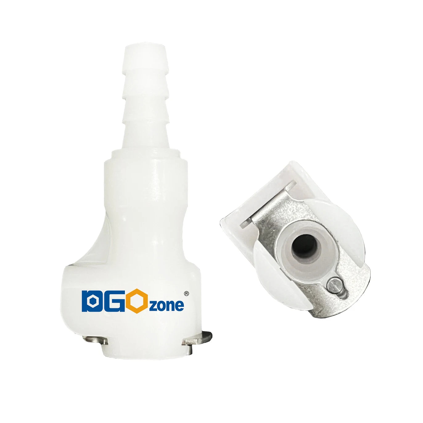 [FS0104CH] Plastic Quick Disconnect Connectors 1/4 Non-valved Hose Barb In-Line Coupling Body