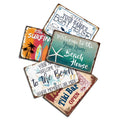 Putuo Decor Copywriting Customization Vintage Tin Wall Sign Summer Metal Plate Beach Seaside Decor