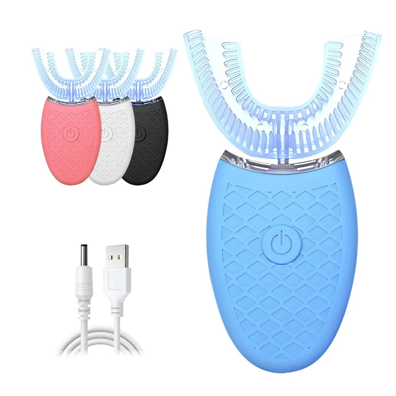 2025 New Smart Ultrasonic Toothbrush 360degrees Automatic Teeth Whitening Machine Rechargeable Electric Sonic Toothbrush
