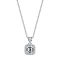 S925 Sterling Silver 1ct Moissanite Custom Fine Jewellery Asscher Cut Moissanite Diamond 1ct Moissanite Pendant