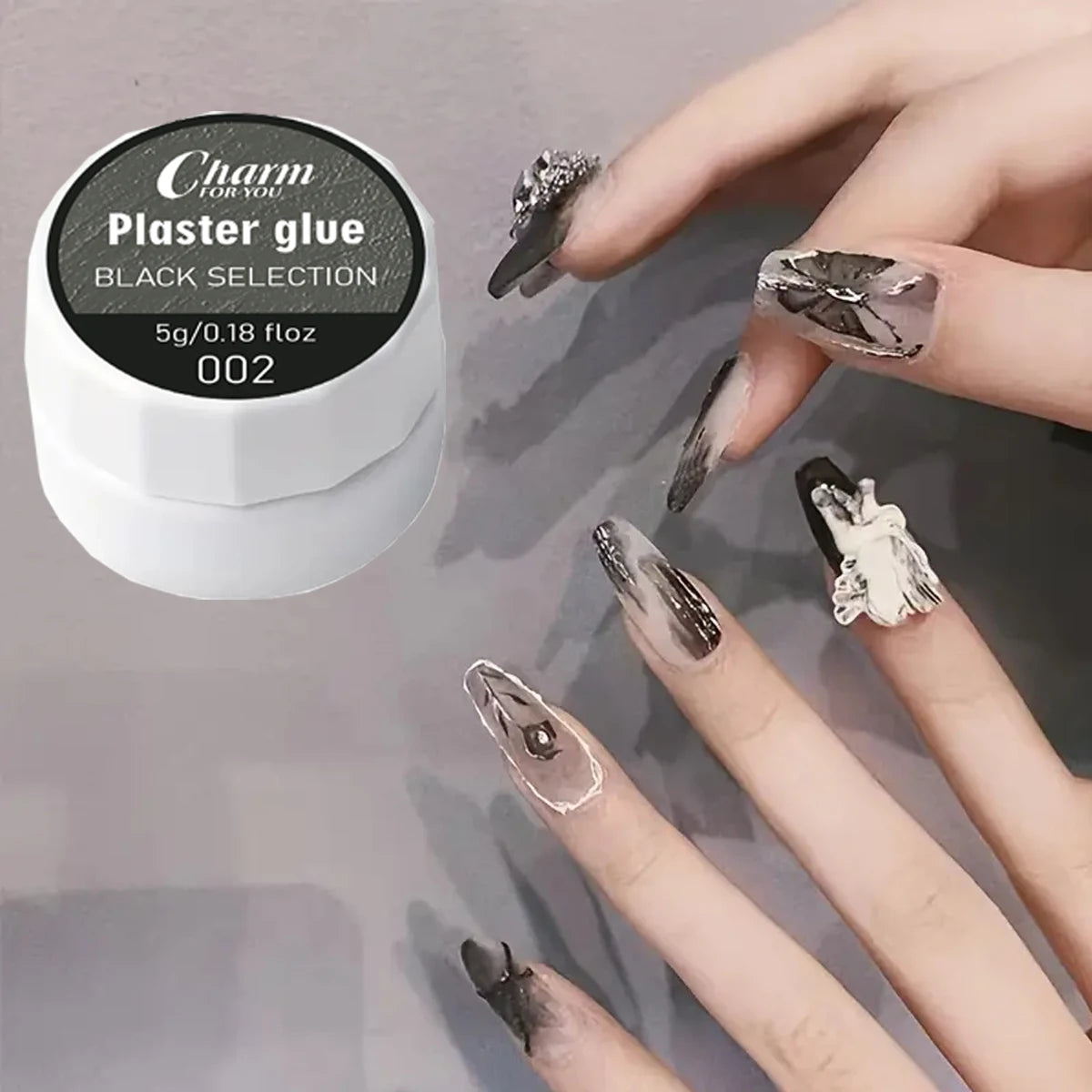 Charm for You 6 Colors Plaster Gel Polish DIY Painted Carving Gel Sculptural Effect Gypsum Gel Nail Polish Nail Art