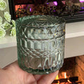 Wholesale Modern Luxury Unique Christmas Glass Empty Candles Vessels Containers Holders Jars Bowls Lids Embossed Logo 8oz 300ml