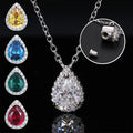 Dropshipping Pass Diamond Tester Pear Cut VVS Moissanite Birthstone Necklace 925 Sterling Silver Ash Box Charm Pendant Necklace