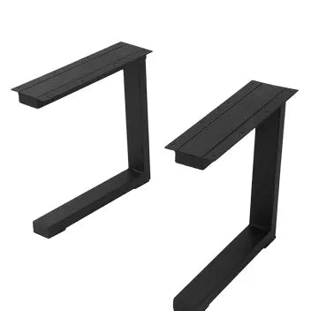 Square Type Office Dining Table Furniture Metal Legs