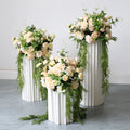 Champagne Rose Wedding Flowers Background Table Centerpieces Artificial Flowers Decoration