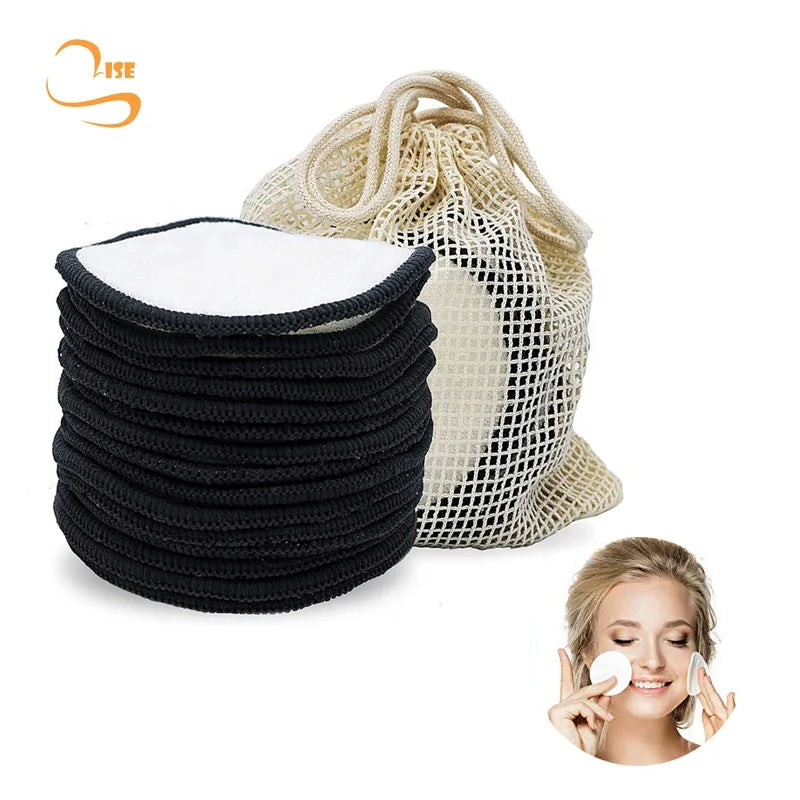Hot Sale 3.15" Eco Friendly Soft Reusable Cosmetic Cleansing Pads Girls Bamboo Makeup Remover
