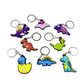 Custom Rubber 2D Soft Pvc Keychain Dinosaur Cartoon Key Holder Cut Animal Keyrings Fit Kids Children Party Supplies Toy Jewelry