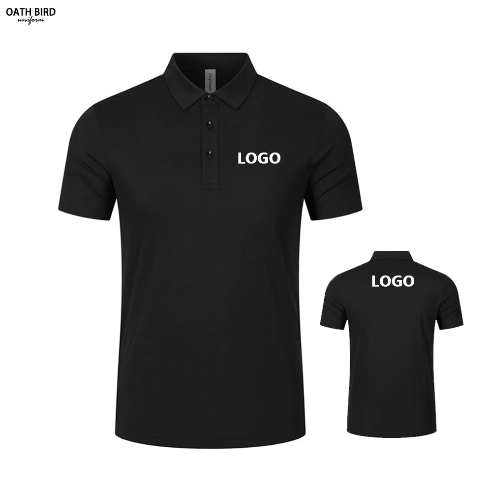 High Performance Breathable Unisex Polo Shirts Customized Logo Polyester Golf Shirts Dry-Fit Company Staff Work Uniform