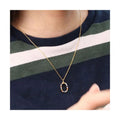 Chris April 316L Stainless Steel PVD Gold Plating Oval Candy Color Zircons Necklace