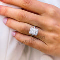 Luster Jewellery D Color 10/14k Radiant Cut 18k Gold Moissanite Engagement Ring for Women