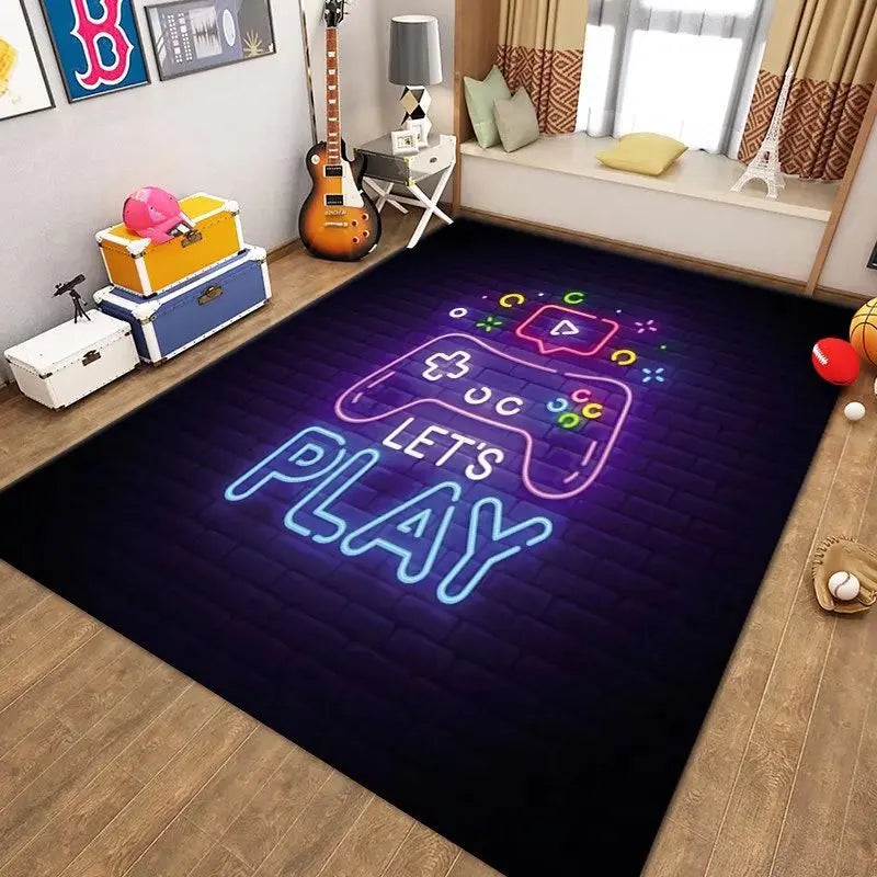 Children's Gaming Mouse Carpet Non-Slip Thick Polyester Floor Mat for Kids Room Home Use Crawling Carpet and Rugs