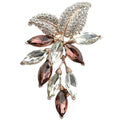 Big Crystal Flower Large Brooch Grape Pins and Brooches Wedding Jewelry Dress Coat Accessories