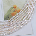 ZHUJI Wholesale 4-8mm Freshwater Natural AAA Color White Biwa Shape Pearl Strands for Sale