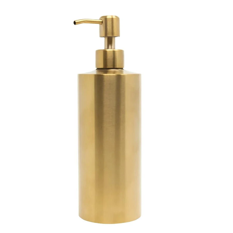 Brushed Nickel Dish Soap Dispenser (304 Stainless Steel) for Bathroom & Kitchen-Double Foam Soap Dispenser 15oz