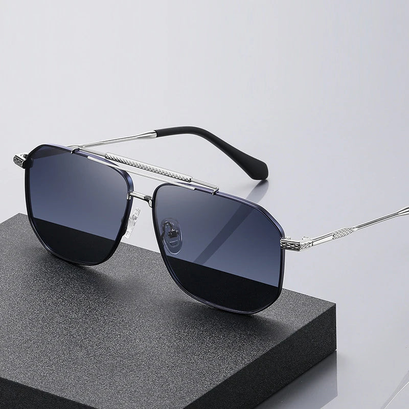 JS8538 New Trend Quality Alloy Men's Sunglasses Polarized Sun Glasses Women Pilot Mirror Double-Beam Sunglasses