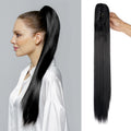 AliLeader Claw Clip Pony Tail Hair Hairpiece 22Inch Long Straight 130g/pack Synthetic Clip in Ponytail Hair Extensions for Women