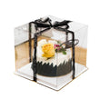 Wholesale 4 Inch 6 Inch 8 Inch Elevated Portable Transparent Cake Box for Birthday Baking