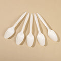 Disposable Cornstarch 6 inch Soup Spoon Manufacturer Biodegradable Cornstarch Cutlery Fork Tableware Disposable Fork For Party