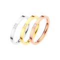 Beimai OEM Light Luxury Fashionable Titanium Steel Zircon Ring