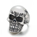 KALEN Vintage Punk Stainless Steel Skull Ring Jewelry for Men