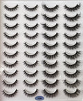 20 Pairs 3D Faux Mink Lashes Natural False Eyelashes Luxury Handmade Dramatic for Soft Wispy Volume Cross Reusable Makeup