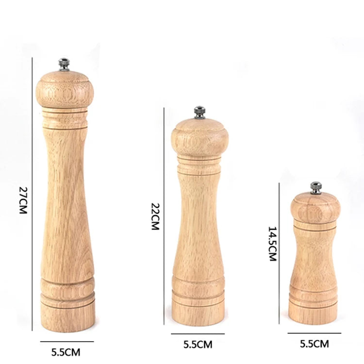 Practical Stainless Steel Oak Grinder Manual Ceramic Core Multi-purpose Base Set Mill Seasoning Bottle