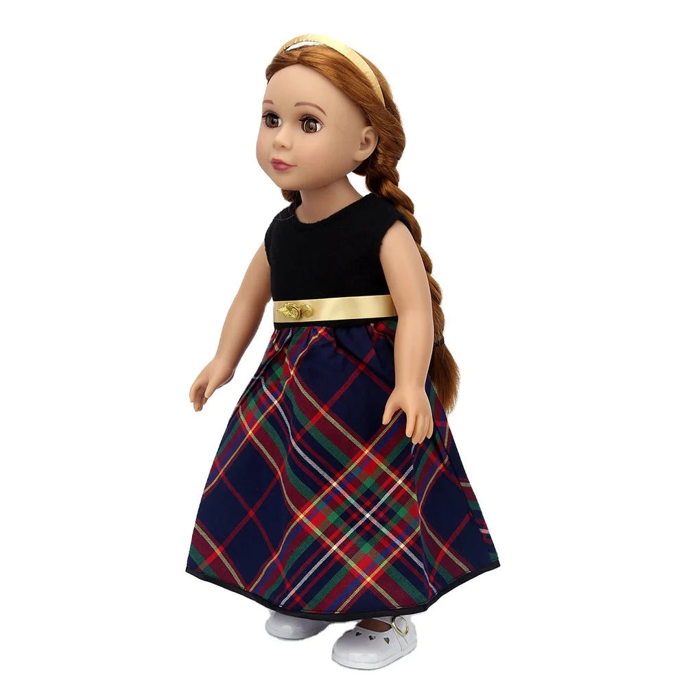 Factory Direct Black Horse 18-Inch Doll Clothes Set Soft Polyester Fabric Educational DIY Model Toy ASTM Certified 1:4 Girls